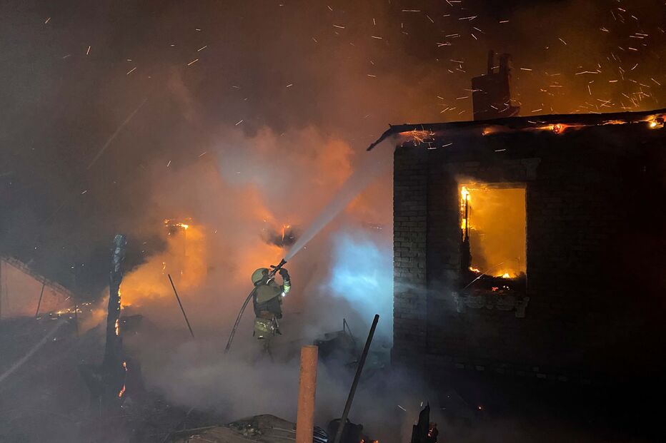 Ataque de drones russos em Kharkiv