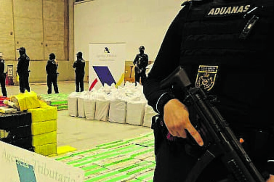 A droga apreendida pelas autoridades espanholas 