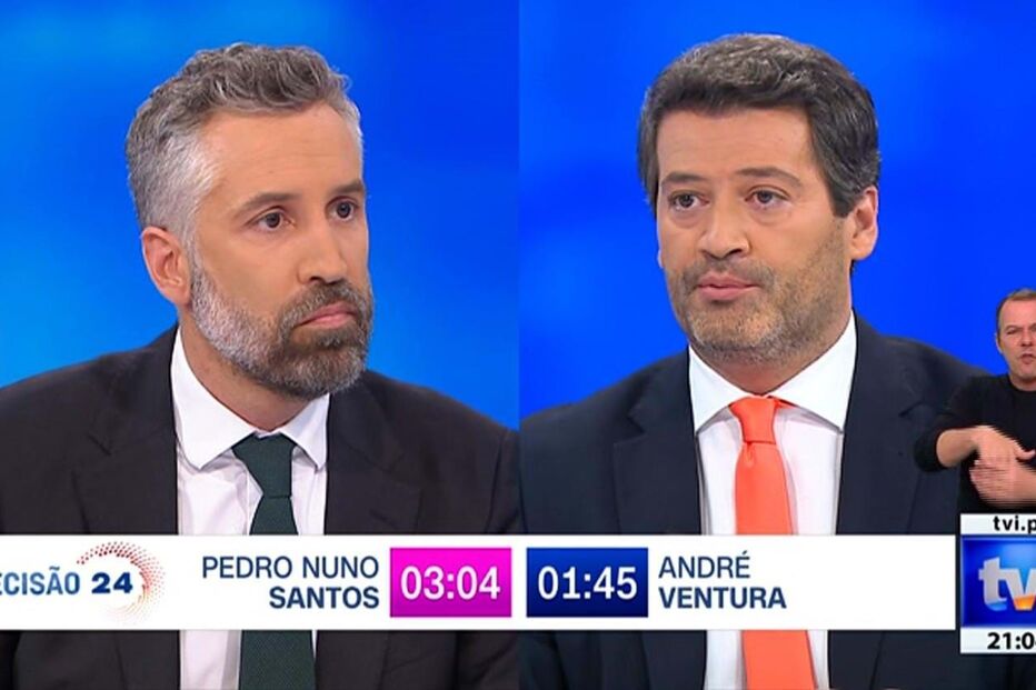 Debate entre Pedro Nuno Santos e André Ventura