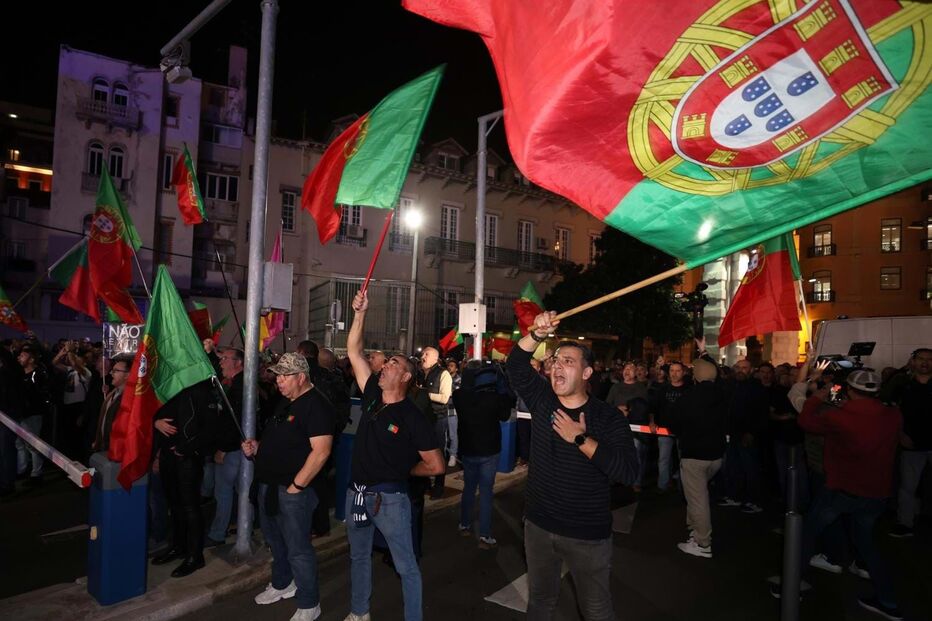 Protesto junto ao Capitólio