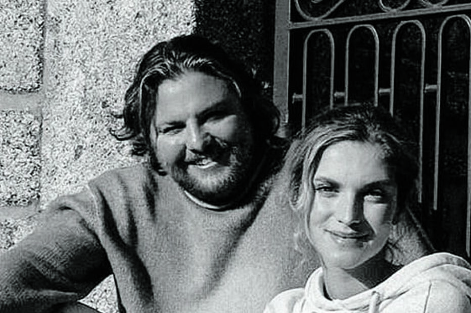 Júlia Palha e o amigo César Mourão