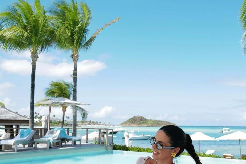 Catarina Gouveia de férias nas Caraíbas