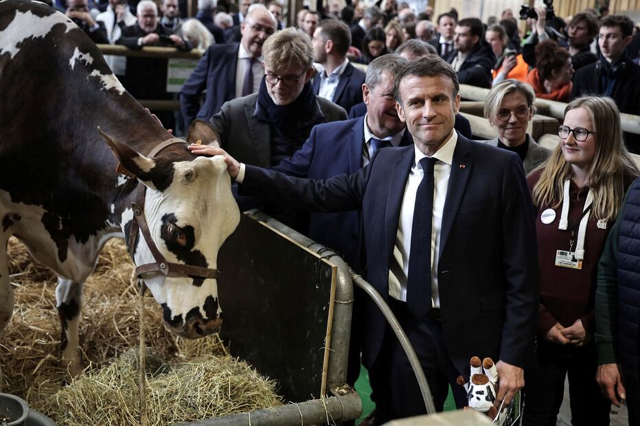Macron no Salão de Agricultura de Paris