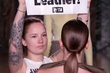 Ativistas dos direitos dos animais invadem desfile de Victoria Beckham em Paris