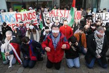 Marcha de apoio aos palestinianos em Manchester