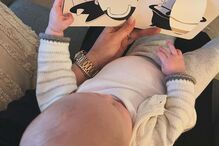 Maria Botelho Moniz e o filho Vicente