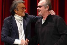 Robert Evans (à esquerda) com o ator Jack Nicholson