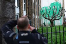 Pintura de Banksy no norte de Londres