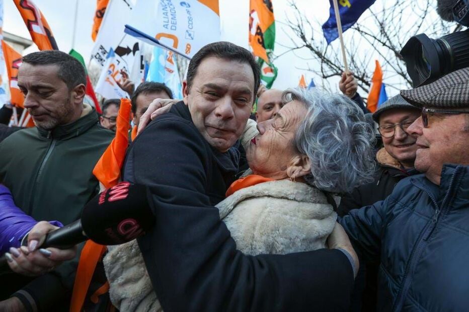 Luis Montenegro, líder do PS, em Bragança