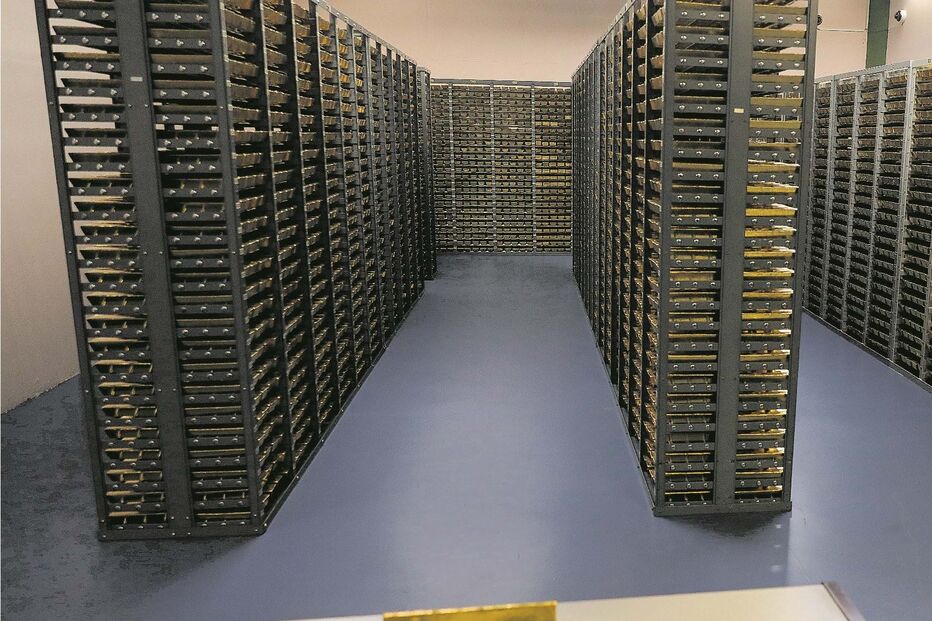 Cofres do banco central guardam as reservas de ouro nacional