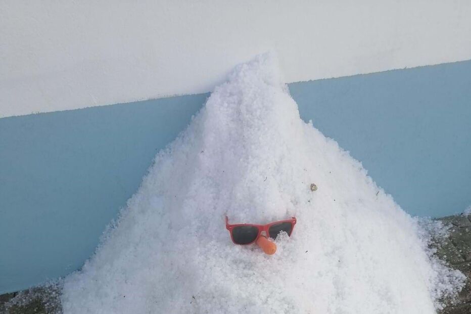 Boneco de granizo na Lourinhã