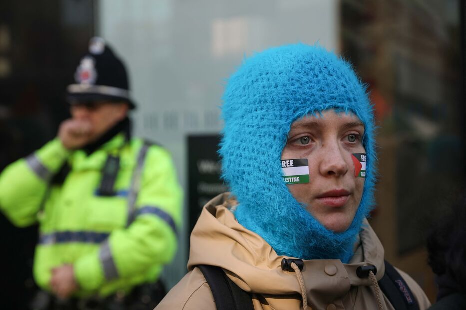 Marcha de apoio aos palestinianos em Manchester