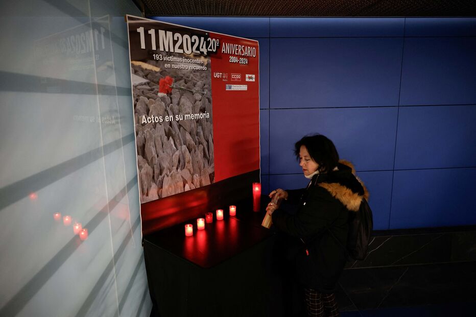 Memorial dos 20 anos do ataque na estação Atocha, em Madrid