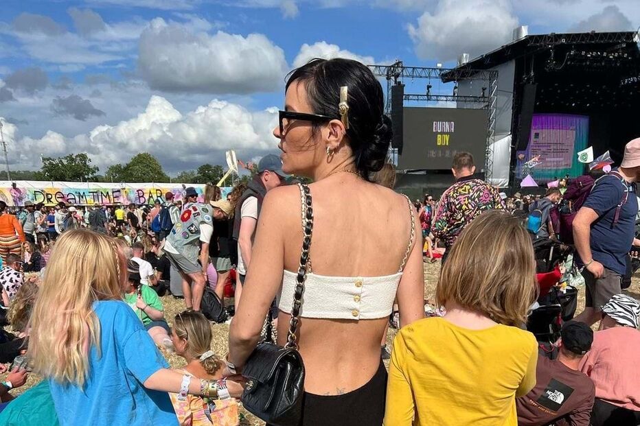 Lily Allen com as filhas Ethel e Marnie Rose