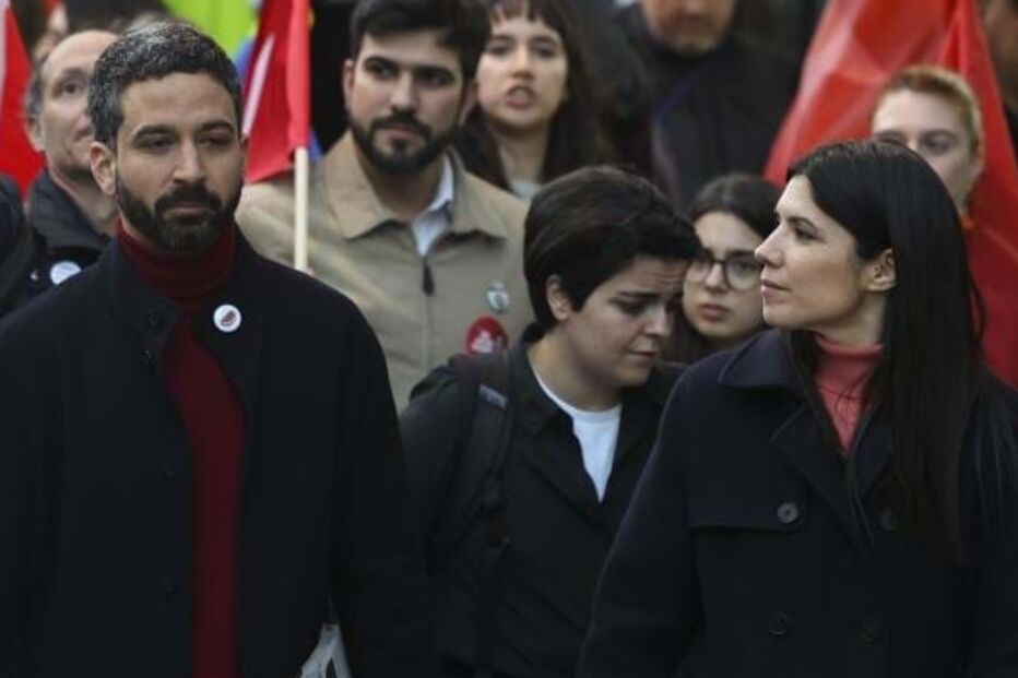 Fabian Figueiredo com Mariana Mortágua