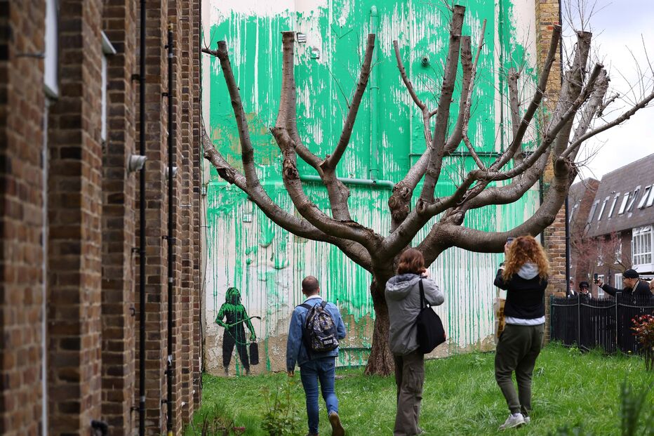 Pintura de Banksy no norte de Londres