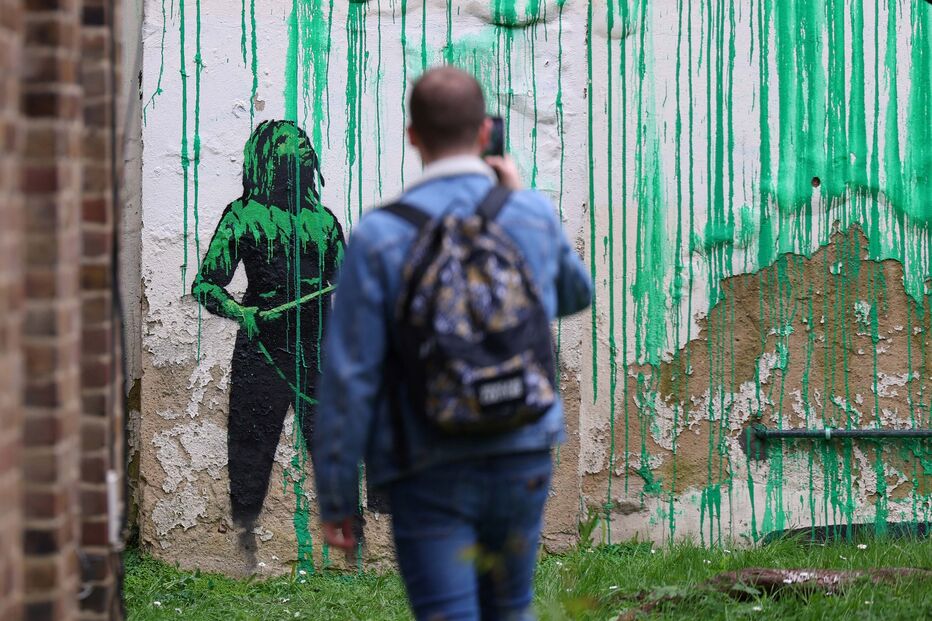 Pintura de Banksy no norte de Londres