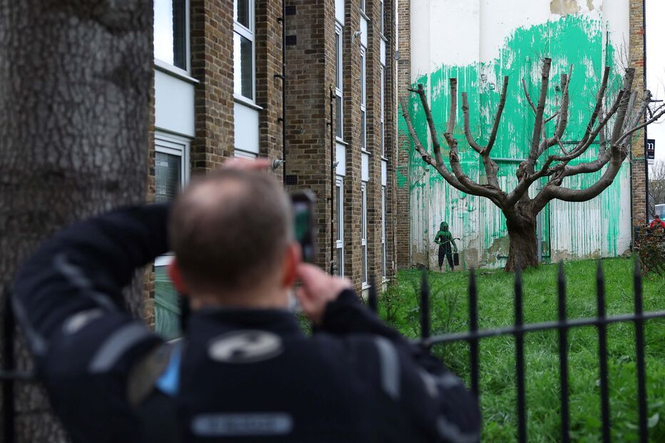 Pintura de Banksy no norte de Londres