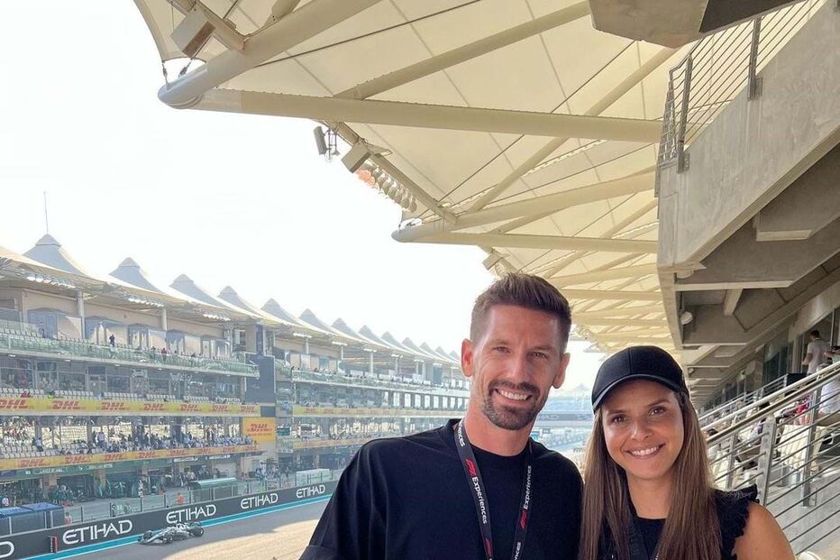 Adrien Silva e a companheira Margarida Neuparth