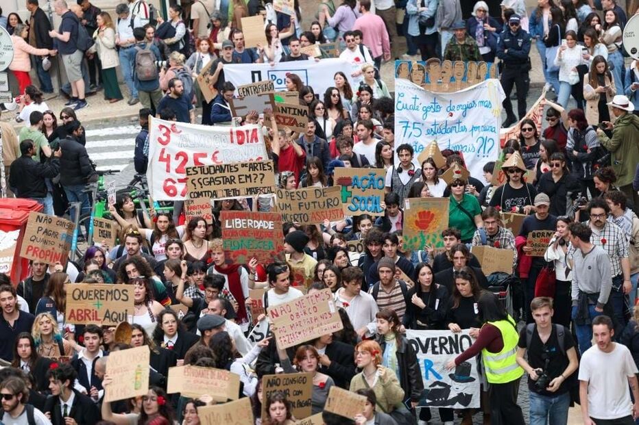 Manifestação de estudantes em Lisboa