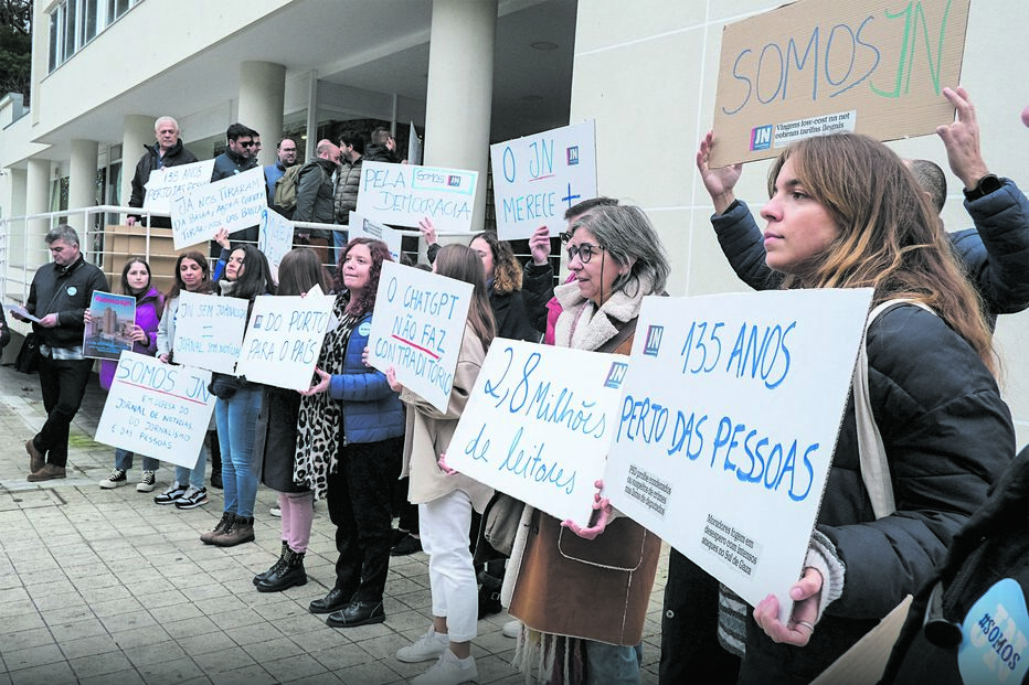 Trabalhadores em protesto