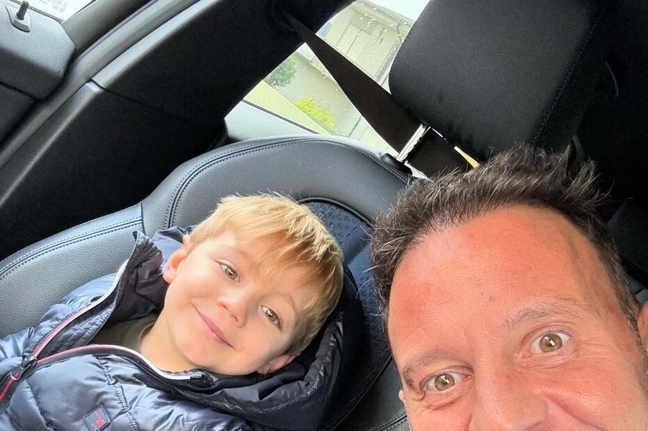 Cândido Costa com o filho