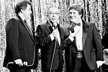 Nicolau Breyner, Raul Solnado e Herman José num espetáculo nos anos 90 