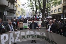 Centenas de pessoas protestam em Lisboa contra guerra em Gaza