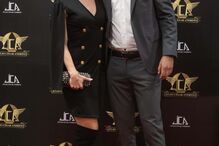 Madjer com a companheira, Lynn Saraiva