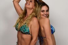 Bárbara Norton de Matos e a filha Luz