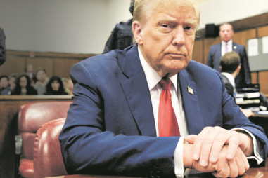 Trump em tribunal