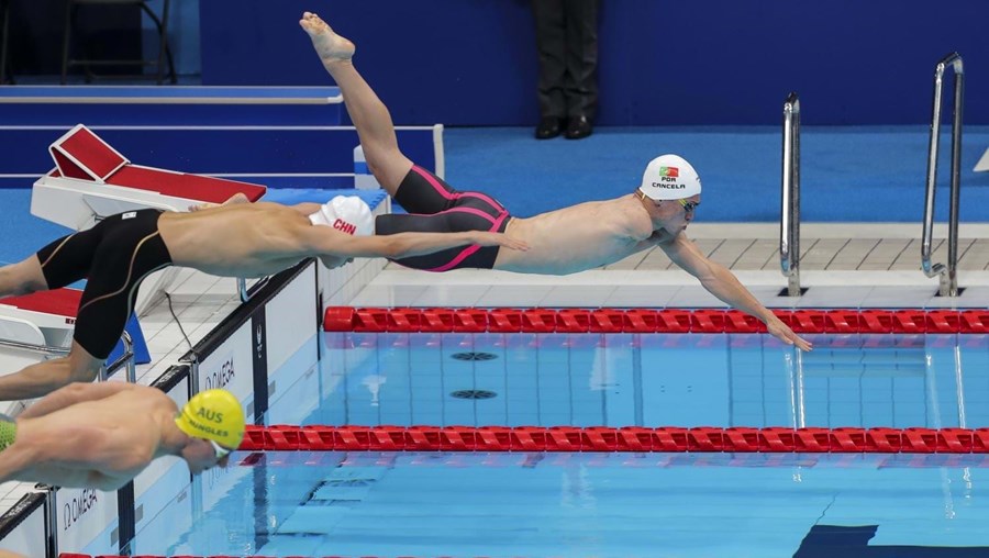 Diogo Cancela em ação na final da prova masculina de natação de 200 metros estilos nos jogos Paralímpicos de Tóquio 2020