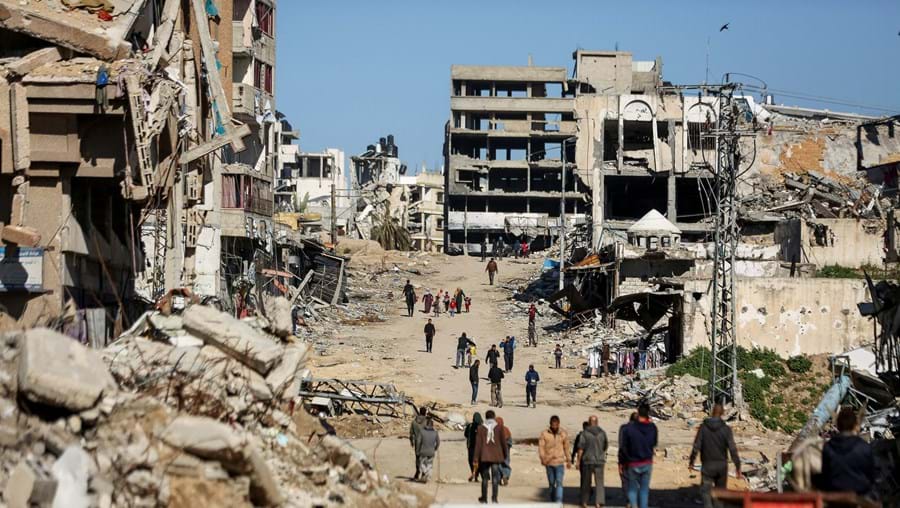 Rasto de destruição em Gaza