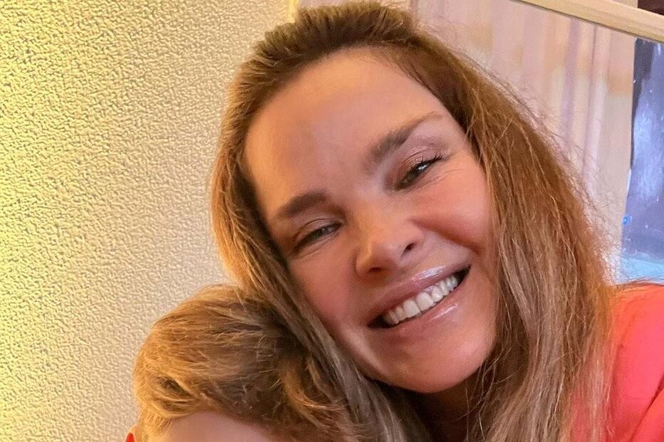Letícia Birkheuer e o filho João Guilherme