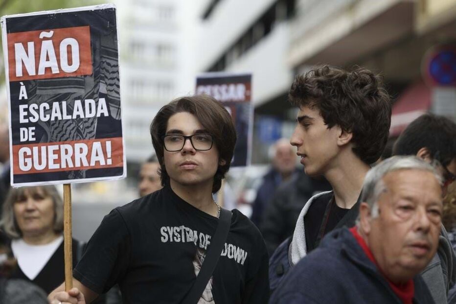 Centenas de pessoas protestam em Lisboa contra guerra em Gaza