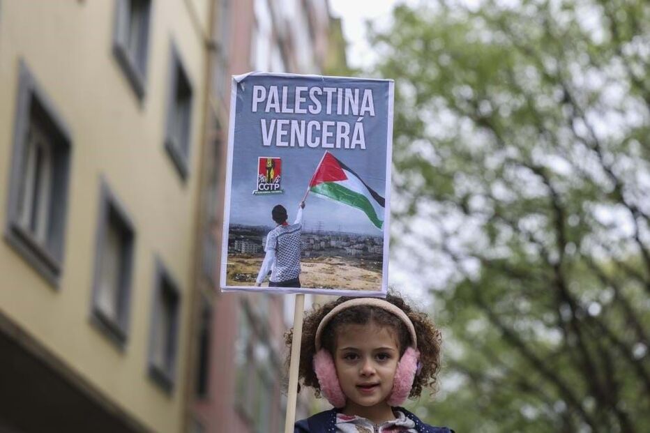 Centenas de pessoas protestam em Lisboa contra guerra em Gaza