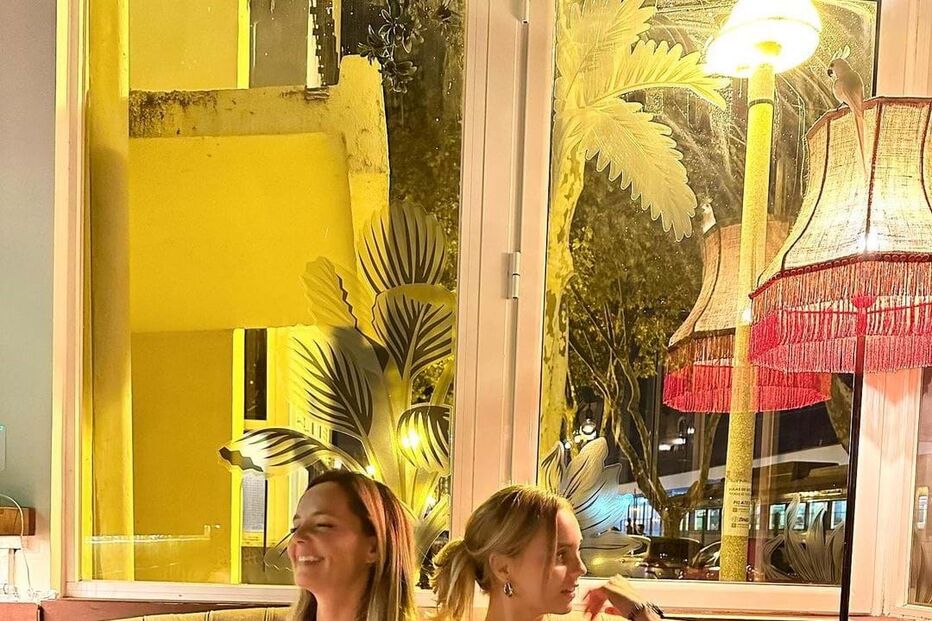 Bárbara Norton de Matos com a filha Luz