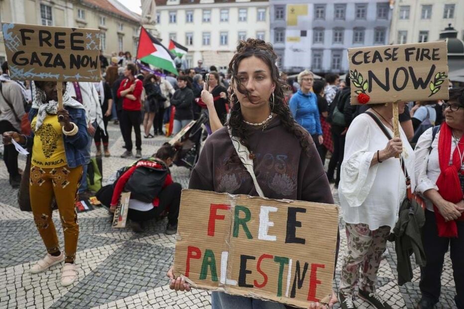 Marcha pela Palestina arranca em Lisboa com várias centenas de pessoas