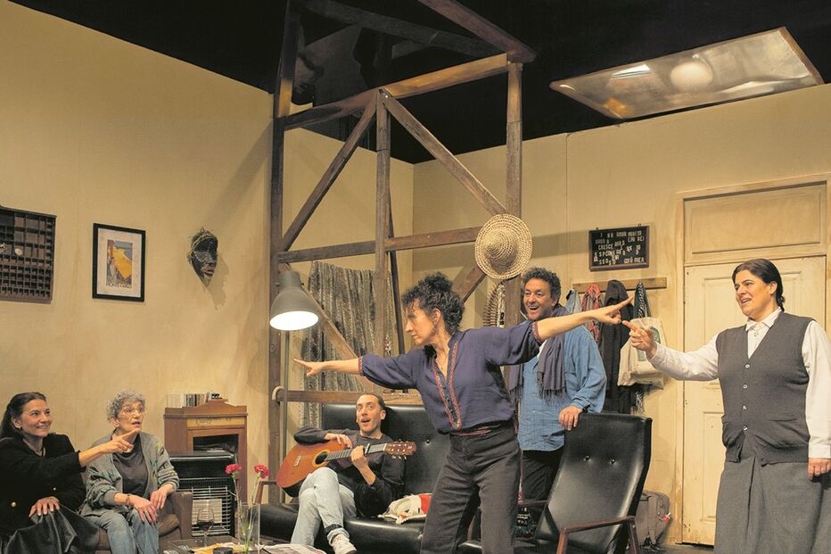 O elenco: Vera Alves,  Paula Só, Francisco Vistas, Alexandra Sargento,  João Araújo e Cátia Nunes