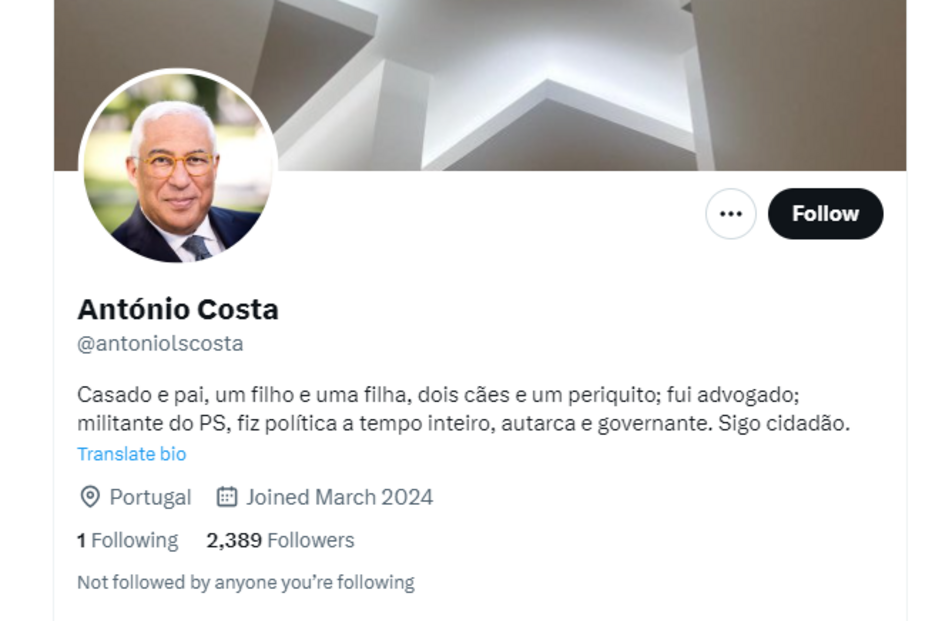 Conta de António Costa