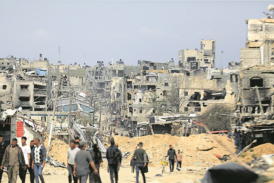 Khan Younis após a retirada israelita 