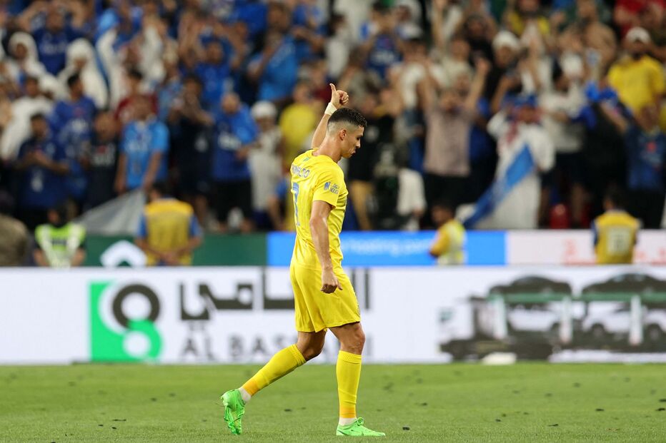 Cristiano Ronaldo após expulsão na final da Supertaça da Arábia Saudita