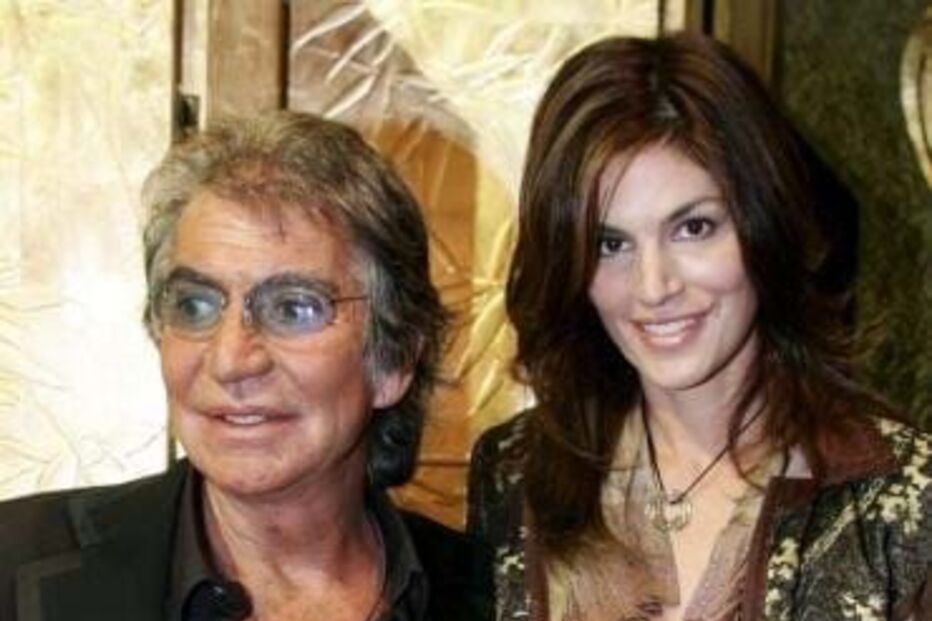 Roberto Cavalli com Cindy Crawford