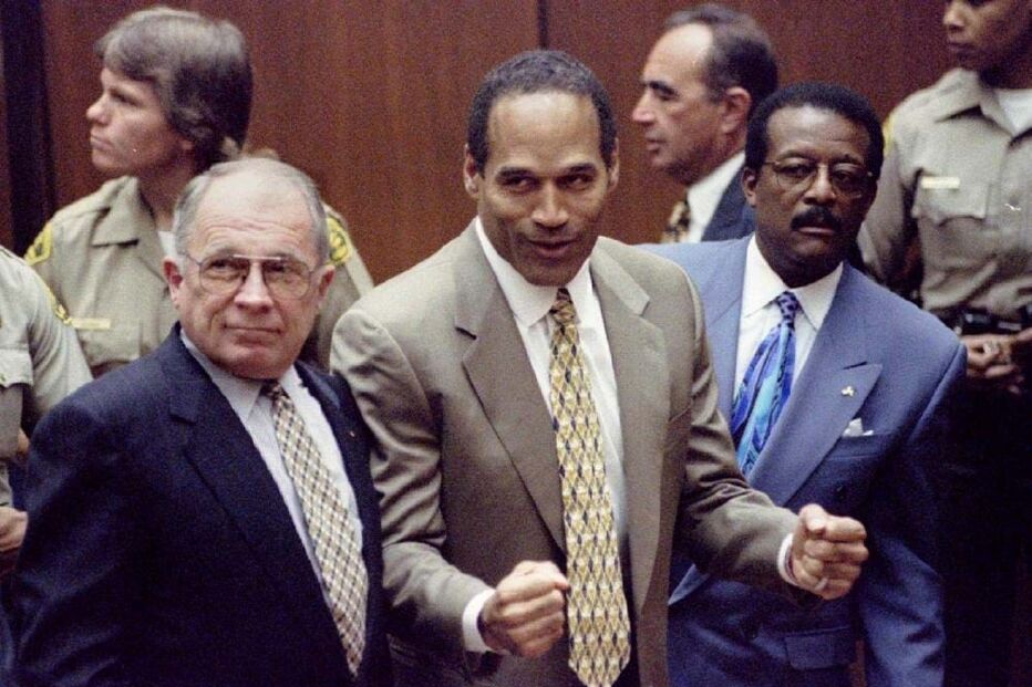 OJ Simpson no julgamento em 1995