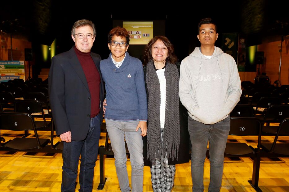 Luís Aleluia e Zita Favretto com os filhos