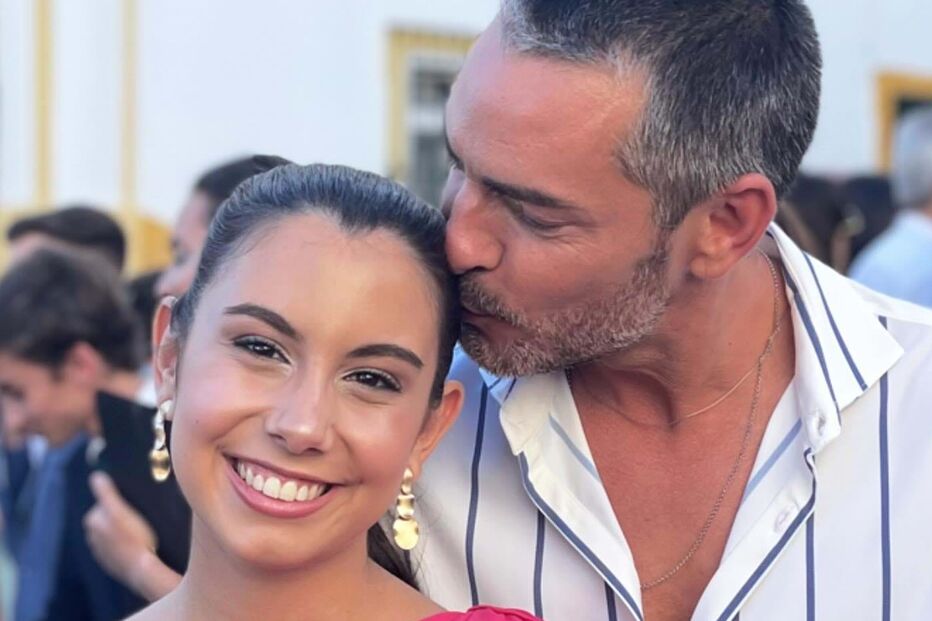 Cláudio Ramos com a filha