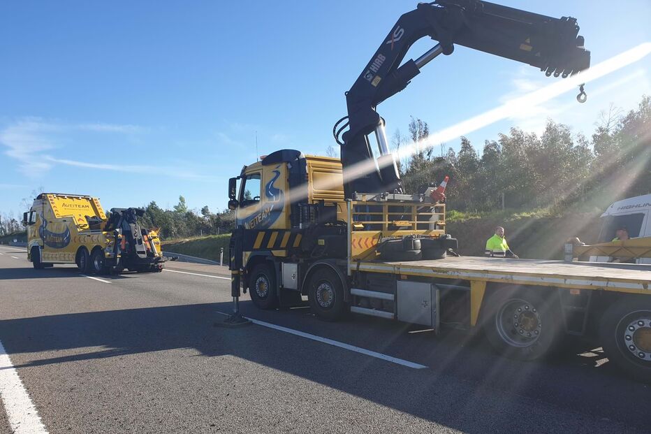 Camião com contentor marítimo despita-se em Estarreja
