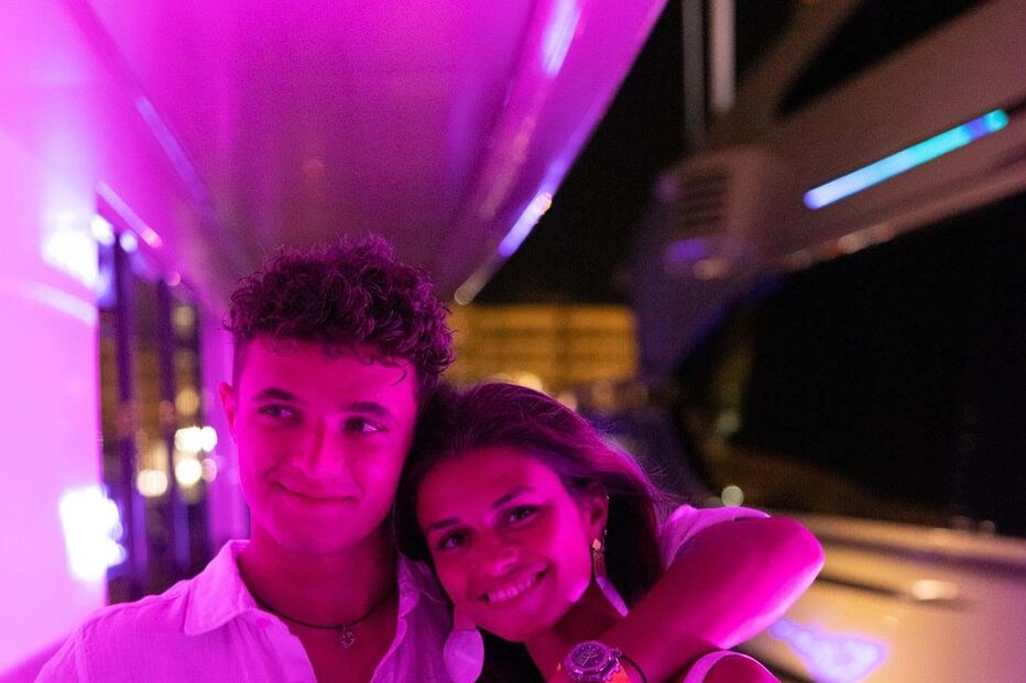 Lando Norris e Luisinha Oliveira