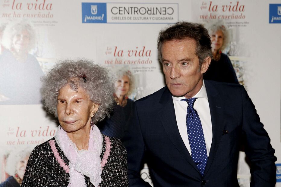 Alfonso Díez e a duquesa de Alba