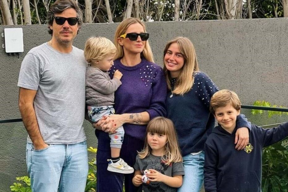 Madalena Abecasis, o marido e os filhos